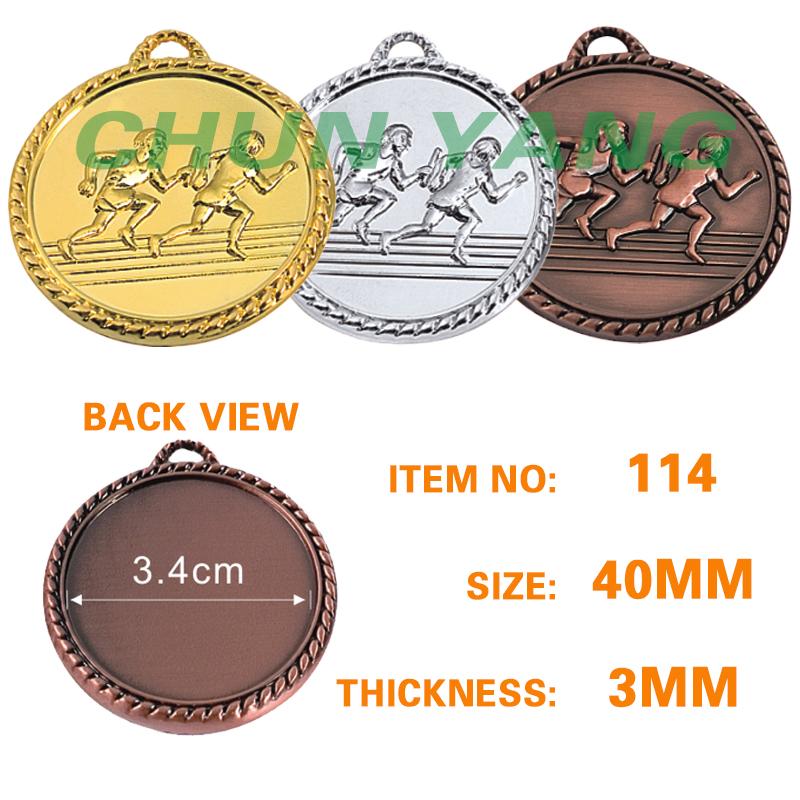 40mm track and field running medal