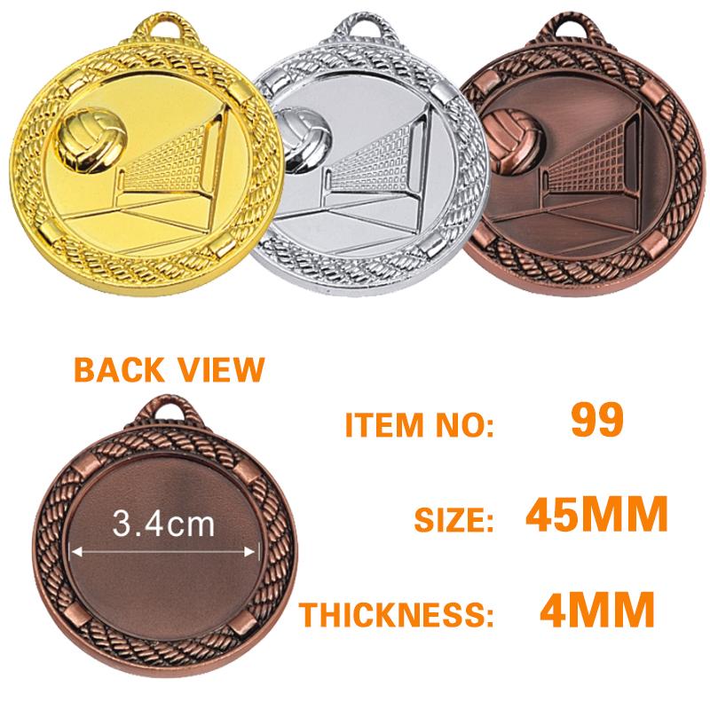 45mm Volleyball Medal