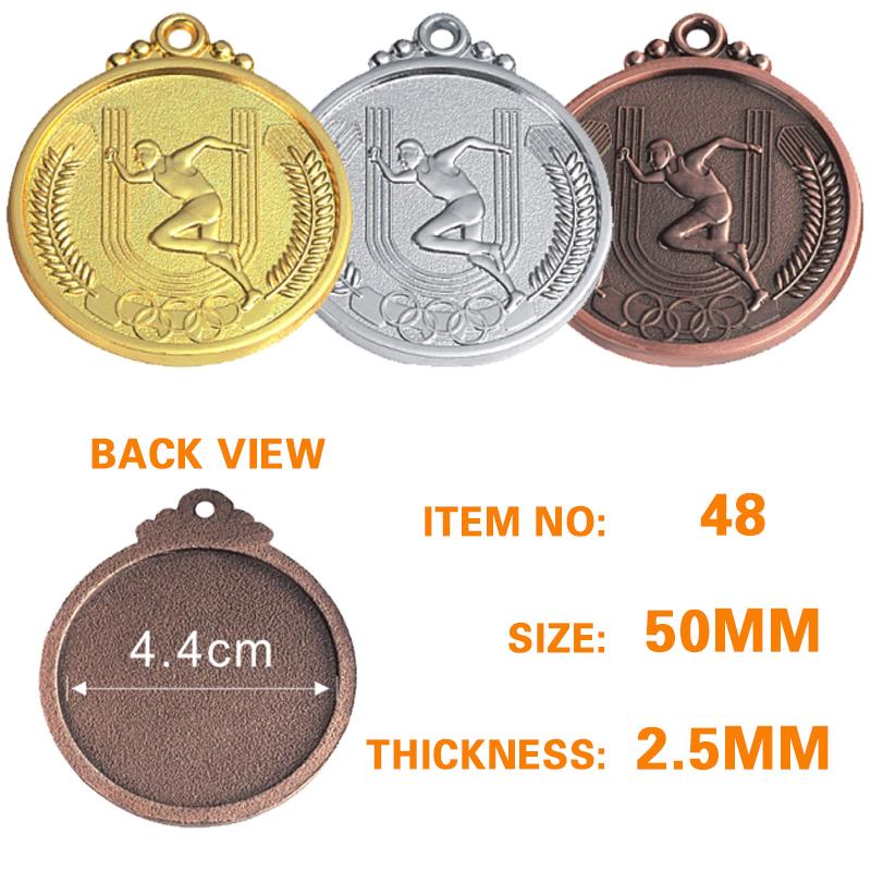 50mm  track and field medal