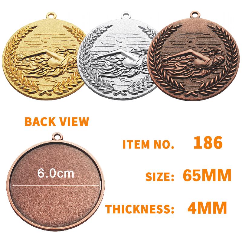 New 65mm Swimming Medal